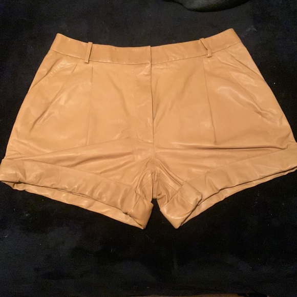 3.1 Phillip Lim Lambskin Leather and Silk Shorts - Picture 1 of 5